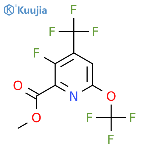 Methyl 3-fluoro-6-(trifluoromethoxy)-4-(trifluoromethyl)pyridine-2-carboxylate structure