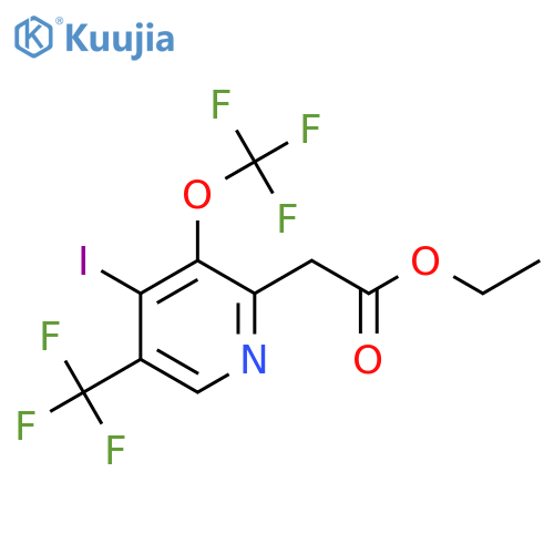Ethyl 4-iodo-3-(trifluoromethoxy)-5-(trifluoromethyl)pyridine-2-acetate structure