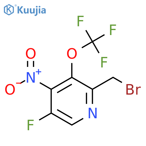 2-(Bromomethyl)-5-fluoro-4-nitro-3-(trifluoromethoxy)pyridine structure