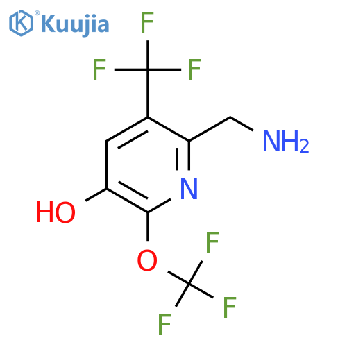 2-(Aminomethyl)-5-hydroxy-6-(trifluoromethoxy)-3-(trifluoromethyl)pyridine structure