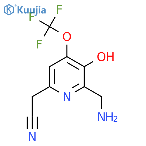 2-(Aminomethyl)-3-hydroxy-4-(trifluoromethoxy)pyridine-6-acetonitrile structure