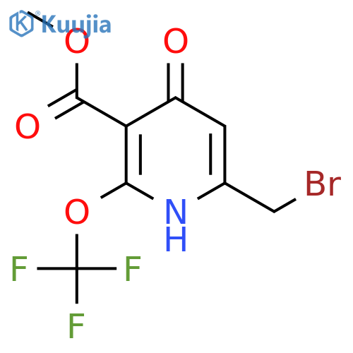 Methyl 6-(bromomethyl)-4-hydroxy-2-(trifluoromethoxy)pyridine-3-carboxylate structure