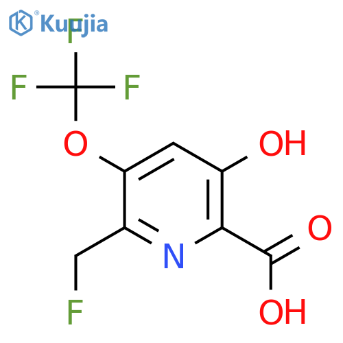2-(Fluoromethyl)-5-hydroxy-3-(trifluoromethoxy)pyridine-6-carboxylic acid structure