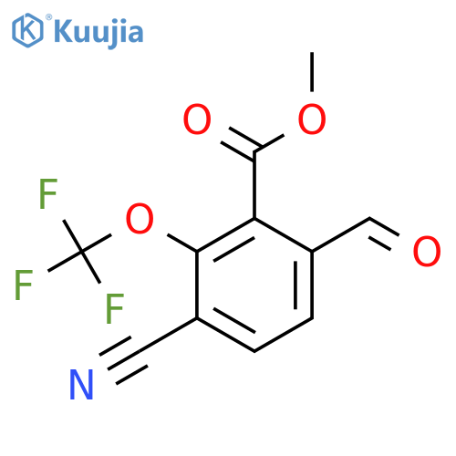 Methyl 3-cyano-6-formyl-2-(trifluoromethoxy)benzoate structure