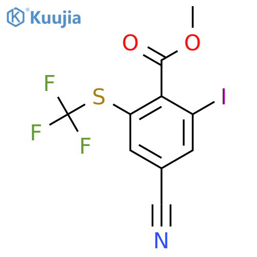 Methyl 4-cyano-2-iodo-6-(trifluoromethylthio)benzoate structure