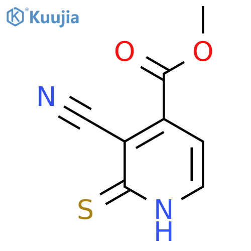 Methyl 3-cyano-2-mercaptoisonicotinate structure