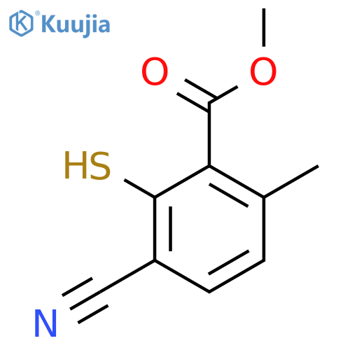 Methyl 3-cyano-2-mercapto-6-methylbenzoate structure