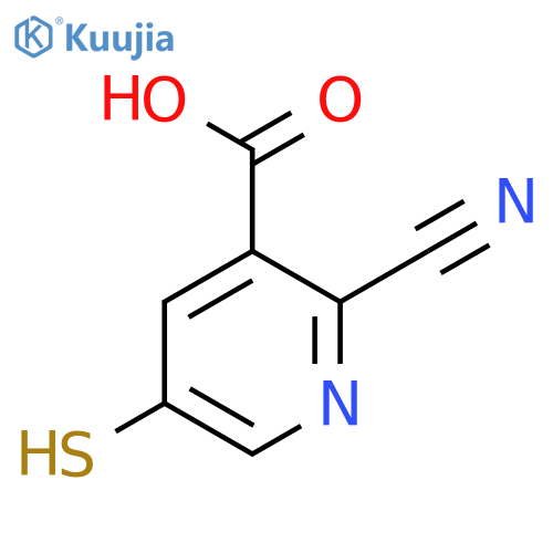2-Cyano-5-mercaptonicotinic acid structure