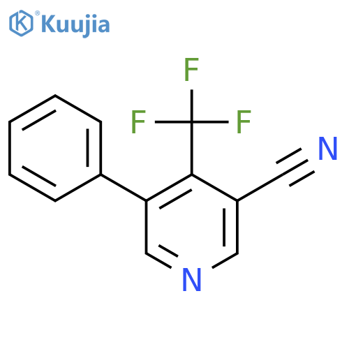 5-Phenyl-4-(trifluoromethyl)nicotinonitrile structure