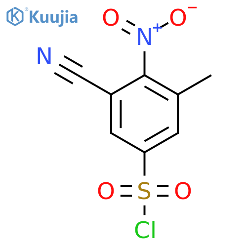 3-Cyano-5-methyl-4-nitrobenzenesulfonyl chloride structure