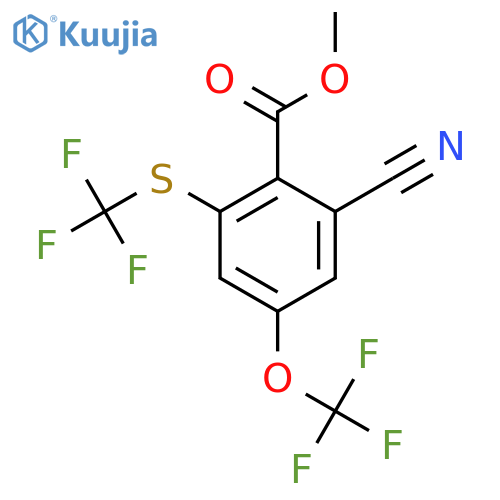 Methyl 2-cyano-4-trifluoromethoxy-6-(trifluoromethylthio)benzoate structure