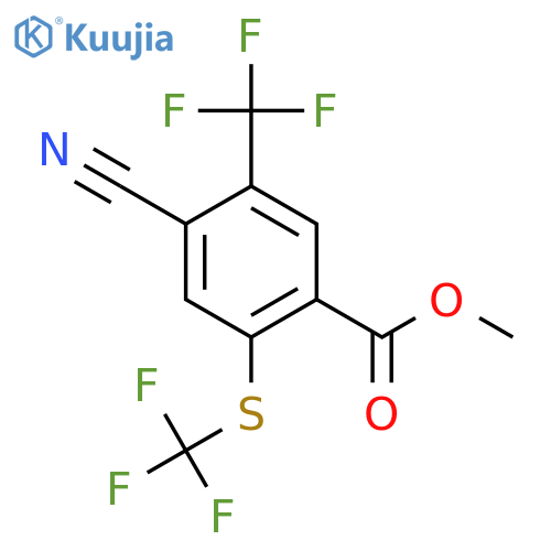 Methyl 4-cyano-5-trifluoromethyl-2-(trifluoromethylthio)benzoate structure