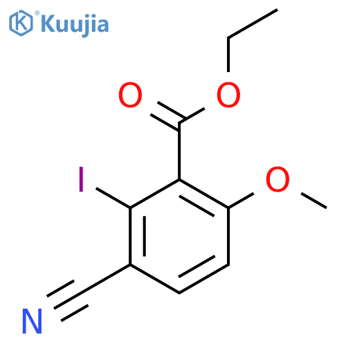 Ethyl 3-cyano-2-iodo-6-methoxybenzoate structure