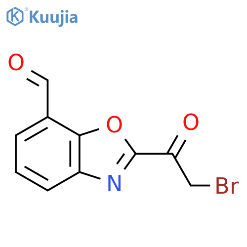 2-(2-Bromoacetyl)benzo[d]oxazole-7-carboxaldehyde structure