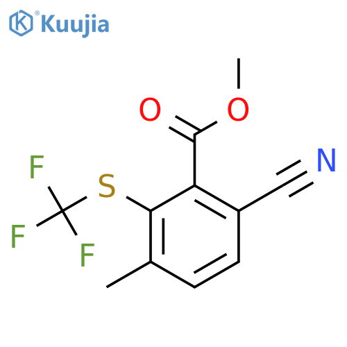 Methyl 6-cyano-3-methyl-2-(trifluoromethylthio)benzoate structure