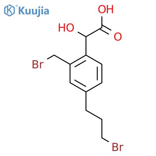 2-(Bromomethyl)-4-(3-bromopropyl)mandelic acid structure