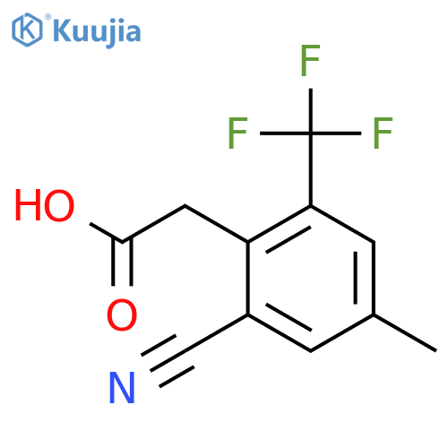 2-Cyano-4-methyl-6-(trifluoromethyl)phenylacetic acid structure