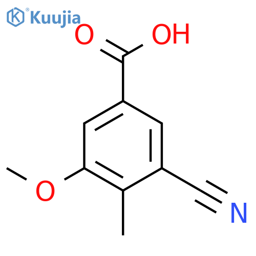 3-Cyano-5-methoxy-4-methylbenzoic acid structure
