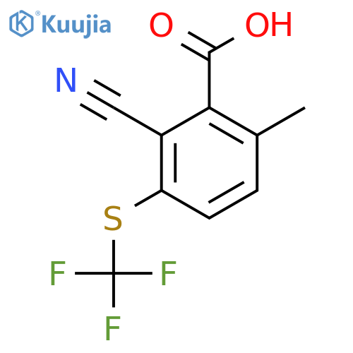 2-Cyano-6-methyl-3-(trifluoromethylthio)benzoic acid structure