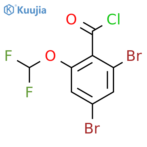 2,4-Dibromo-6-(difluoromethoxy)benzoyl chloride structure