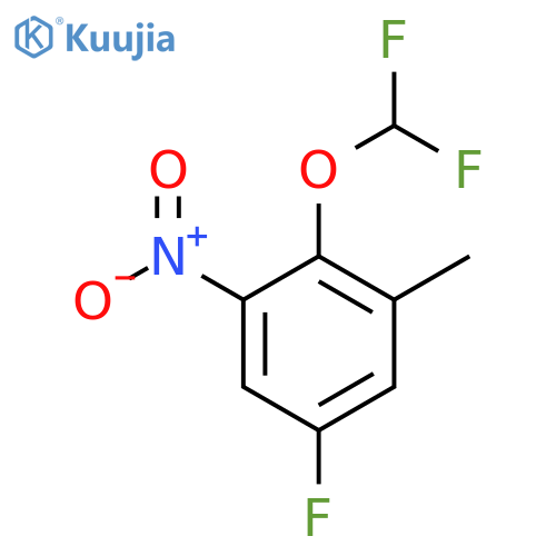 2-Difluoromethoxy-5-fluoro-3-nitrotoluene structure
