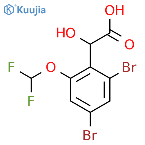 2,4-Dibromo-6-(difluoromethoxy)mandelic acid structure
