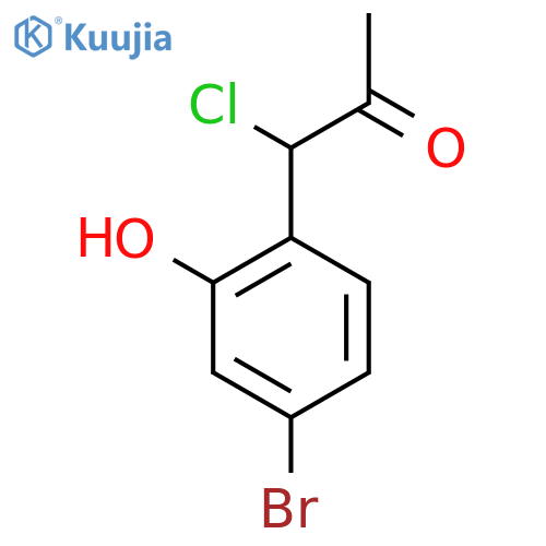 1-(4-Bromo-2-hydroxyphenyl)-1-chloropropan-2-one structure