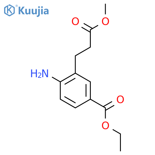 Ethyl 4-amino-3-(3-methoxy-3-oxopropyl)benzoate structure