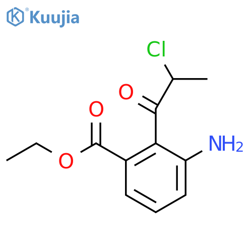 Ethyl 3-amino-2-(2-chloropropanoyl)benzoate structure