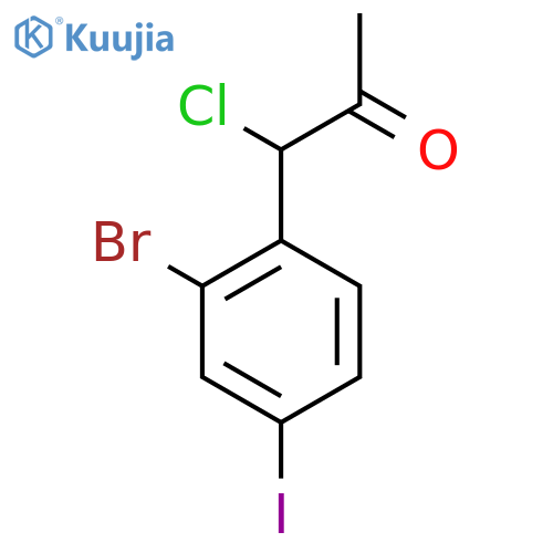 1-(2-Bromo-4-iodophenyl)-1-chloropropan-2-one structure