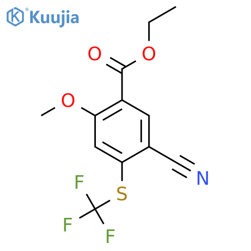 Ethyl 5-cyano-2-methoxy-4-(trifluoromethylthio)benzoate structure
