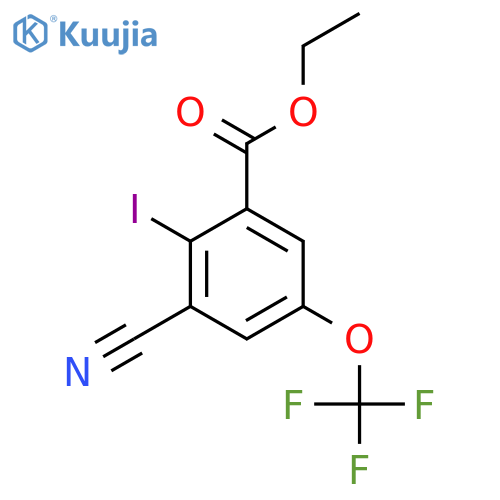 Ethyl 3-cyano-2-iodo-5-(trifluoromethoxy)benzoate structure