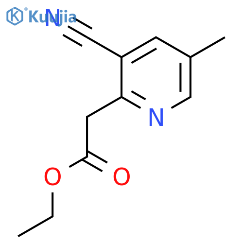 Ethyl 3-cyano-5-methylpyridine-2-acetate structure
