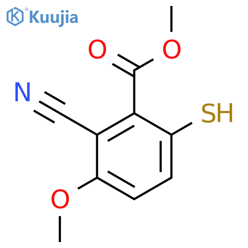 Methyl 2-cyano-6-mercapto-3-methoxybenzoate structure