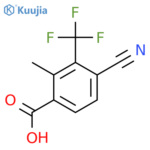 4-Cyano-2-methyl-3-(trifluoromethyl)benzoic acid structure