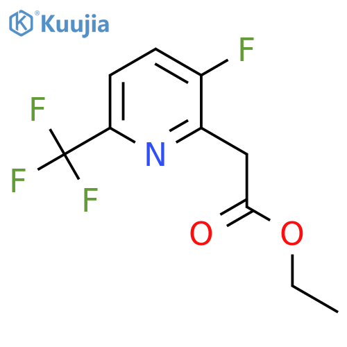 Ethyl 2-[3-fluoro-6-(trifluoromethyl)pyridin-2-yl]acetate structure