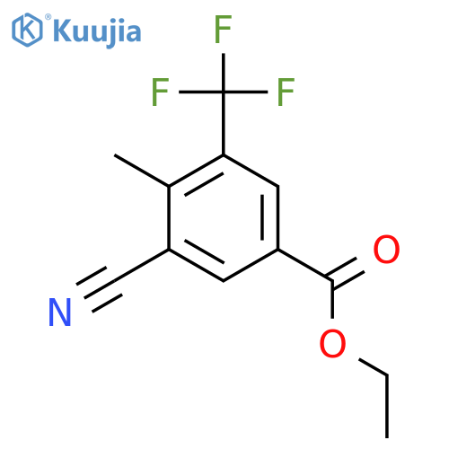 Ethyl 3-cyano-4-methyl-5-(trifluoromethyl)benzoate structure
