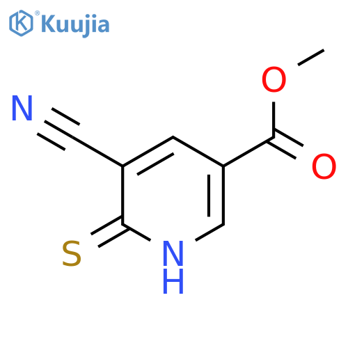 Methyl 5-cyano-6-mercaptonicotinate structure
