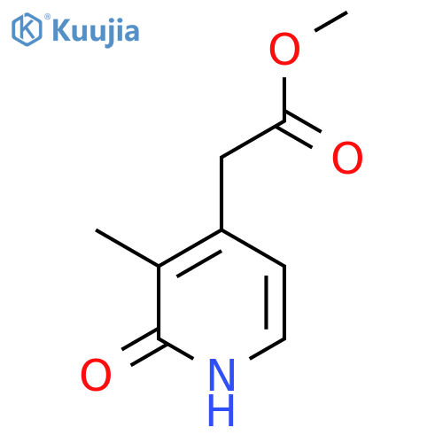Methyl 2-hydroxy-3-methylpyridine-4-acetate structure