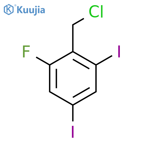 2,4-Diiodo-6-fluorobenzyl chloride structure