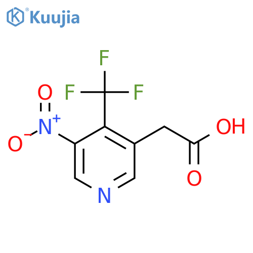 3-Nitro-4-(trifluoromethyl)pyridine-5-acetic acid structure