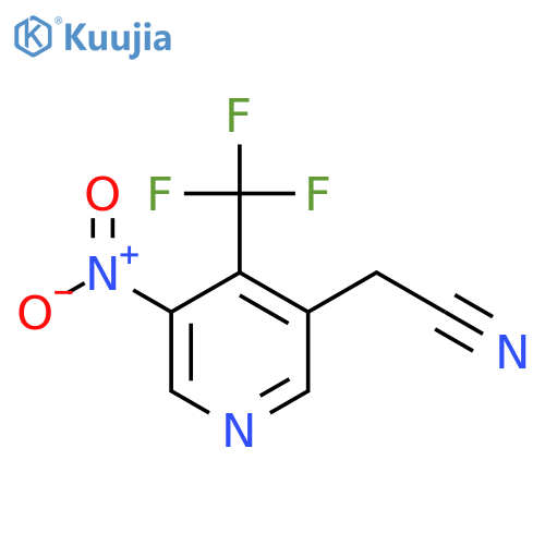 3-Nitro-4-(trifluoromethyl)pyridine-5-acetonitrile structure