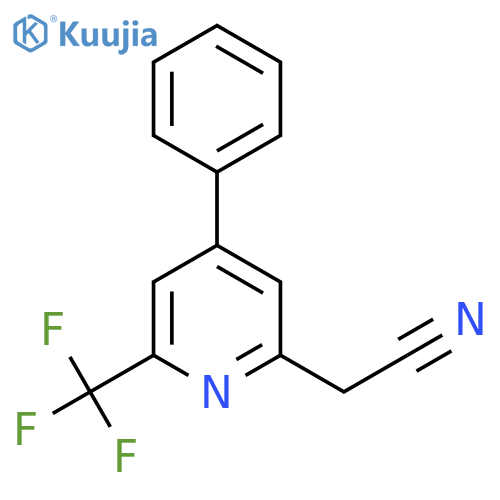 4-Phenyl-2-(trifluoromethyl)pyridine-6-acetonitrile structure