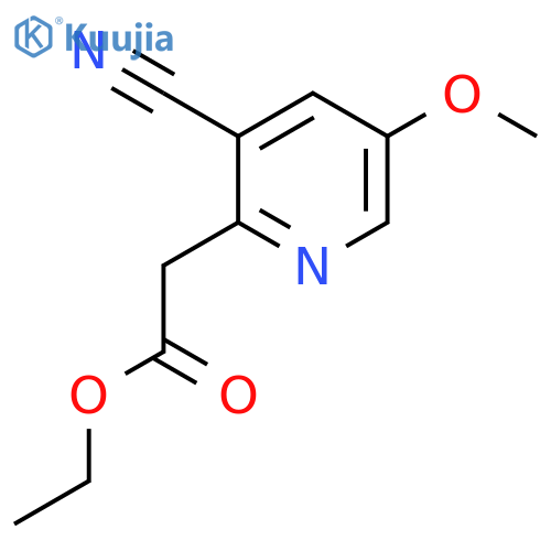 Ethyl 3-cyano-5-methoxypyridine-2-acetate structure