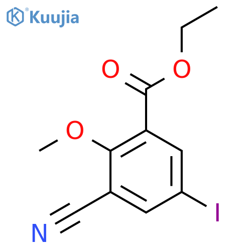 Ethyl 3-cyano-5-iodo-2-methoxybenzoate structure