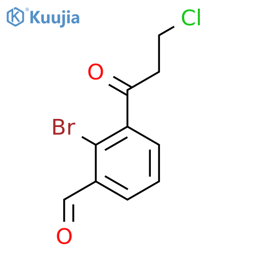 2-Bromo-3-(3-chloropropanoyl)benzaldehyde structure