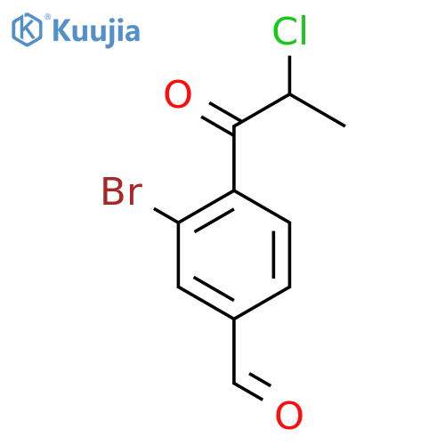 3-Bromo-4-(2-chloropropanoyl)benzaldehyde structure