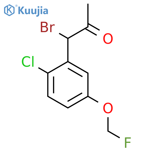 1-Bromo-1-(2-chloro-5-(fluoromethoxy)phenyl)propan-2-one structure