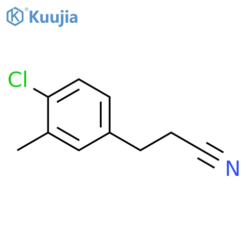 Benzenepropanenitrile, 4-chloro-3-methyl- structure