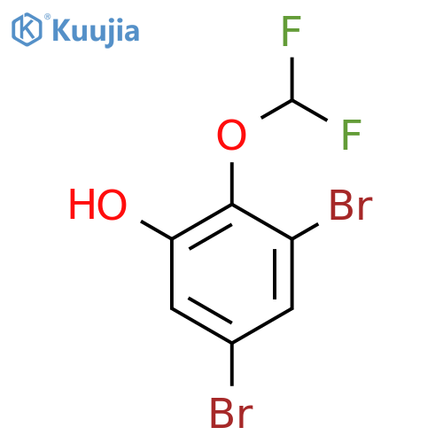 3,5-Dibromo-2-(difluoromethoxy)phenol structure
